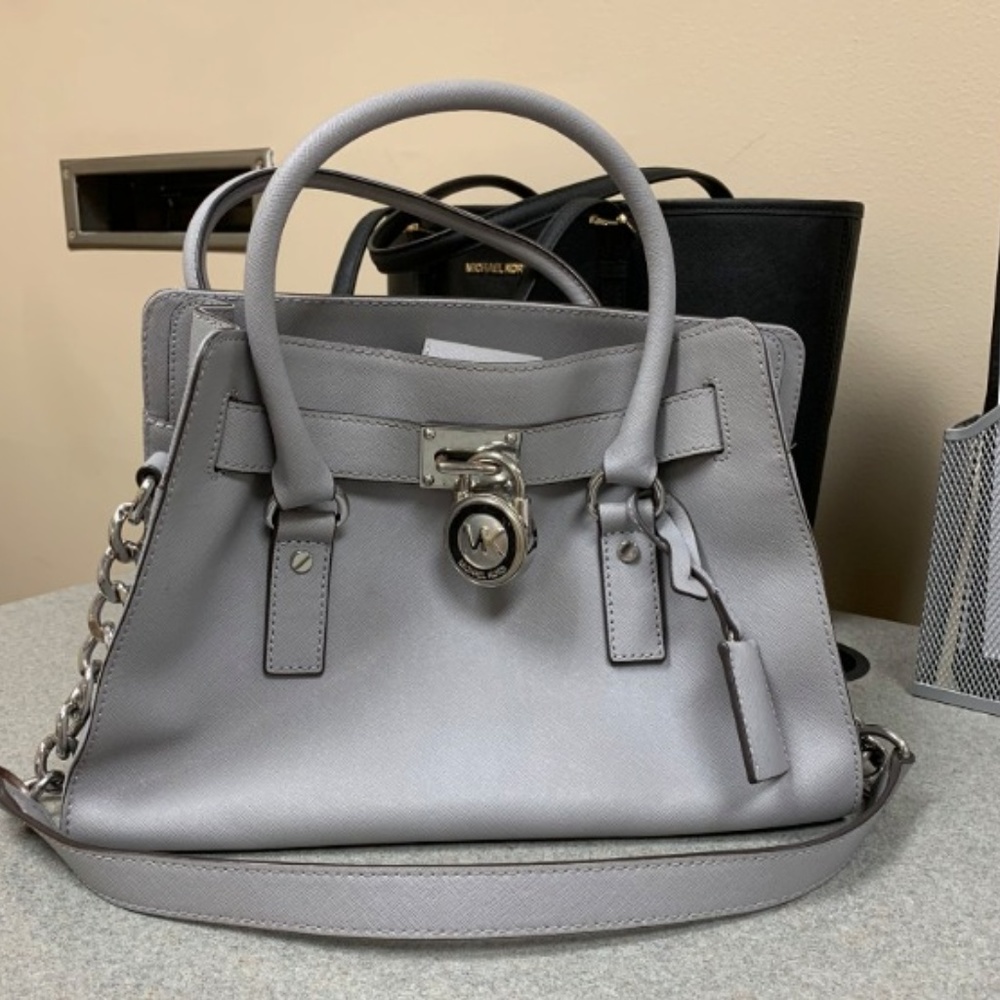 Michael Kors Hamilton Saffiano Medium Grey